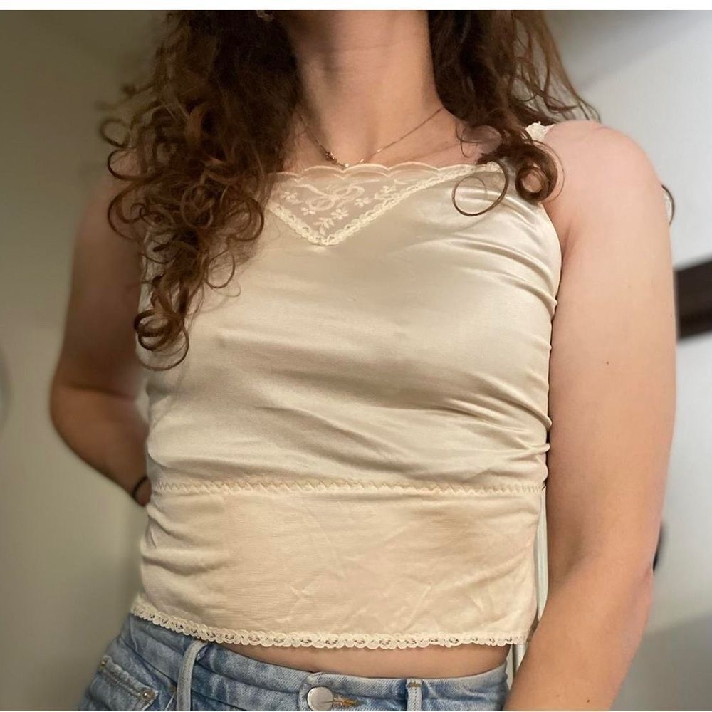 VINTAGE vanity fair fairy lace camisole top xxs